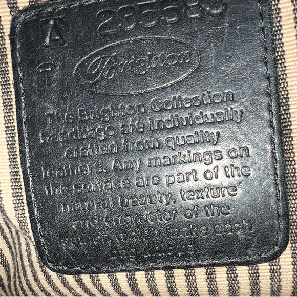 Brighton Leather Shoulder Bag Black & Brown Braided Straps - Picture 5 of 8